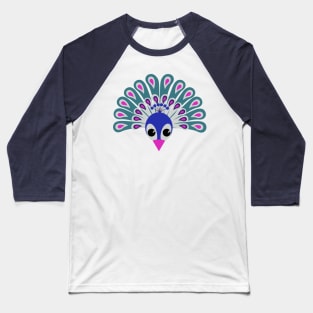 Peacock Kawaii Baseball T-Shirt